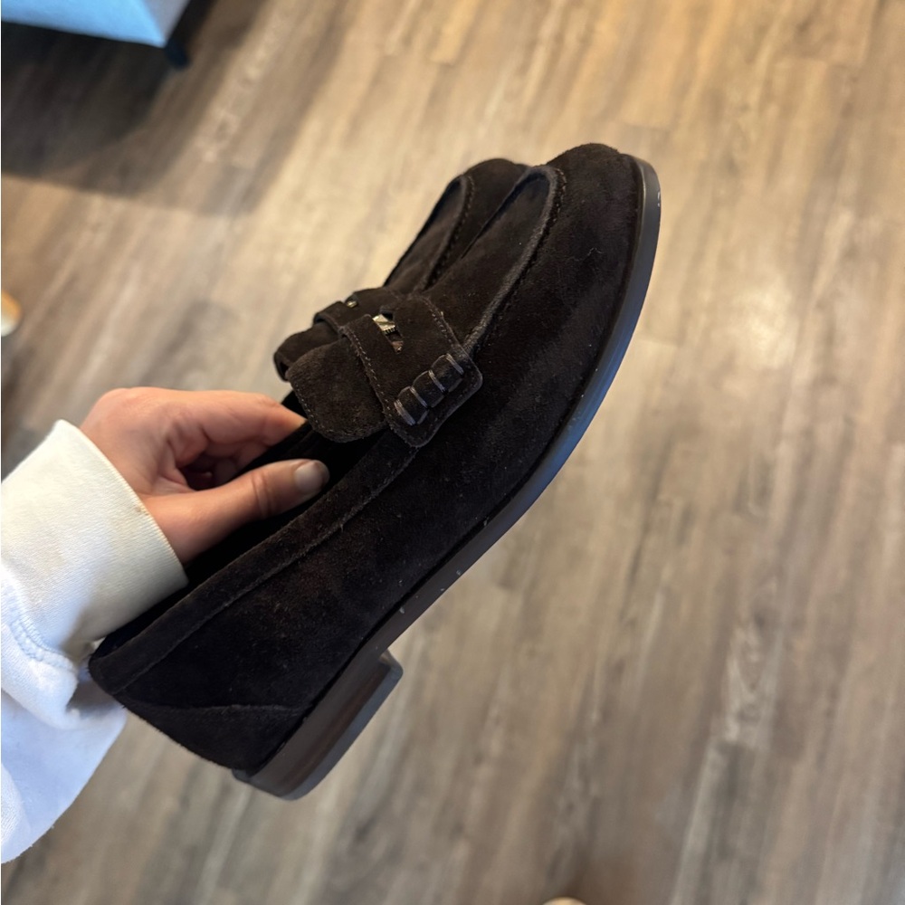 Madewell dark suede loafers